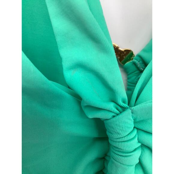 BECCA Women's Large Aqua Sea Marble Canyon Ariyah Ring One Piece Swimsuit K25-15 - Picture 5 of 8